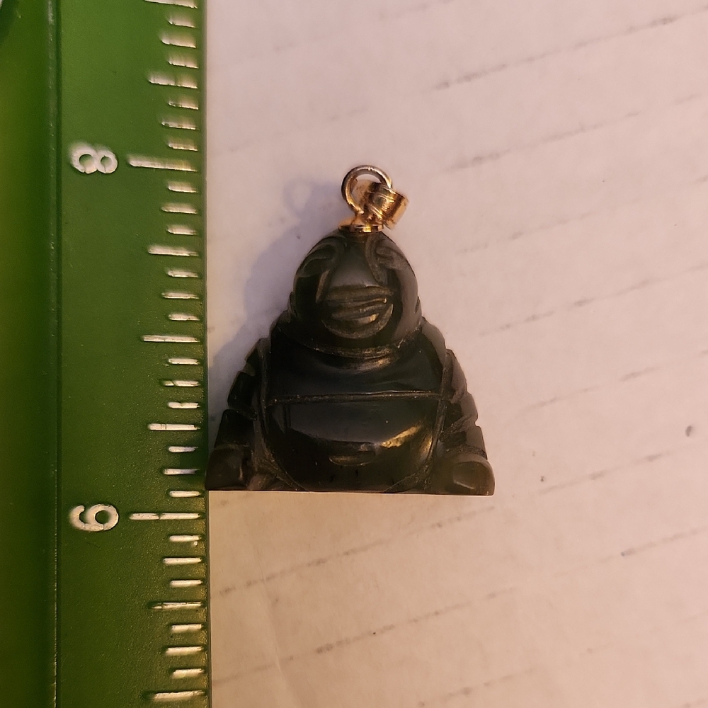 Green Jade Buddha Pendant